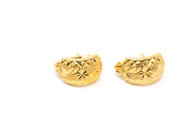 18k Yellow Gold  Stud Earrings