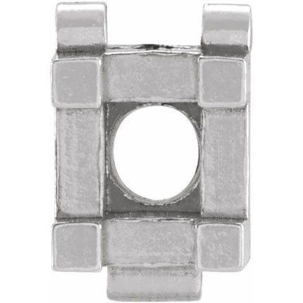 14K White 4.3 mm Round Bracelet Link