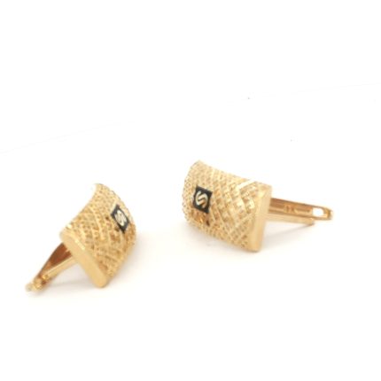 18k Yellow-Gold Monaco Textured Earrings