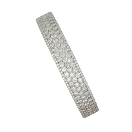 Multi-Row Diamond Pave Bangle in 18k Yellow-Gold