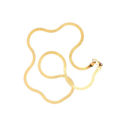 18k Yellow-Gold Herringbone Chain Necklace
