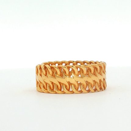 18k Yellow-Gold Chain-Link Band Ring