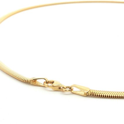 Classic 18k Yellow-Gold Herringbone Chain Necklace